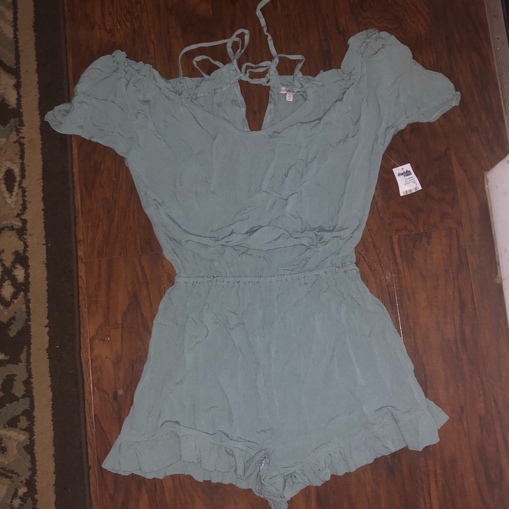 NWT SMALL TEAL CHARLOTTE RUSSE ROMPER